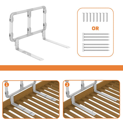 Heuffe bed rail fall protection for seniors, foldable bed handle, standing aid for older adults, safety bed railing, fall protection guard rail for nursing bed disabled