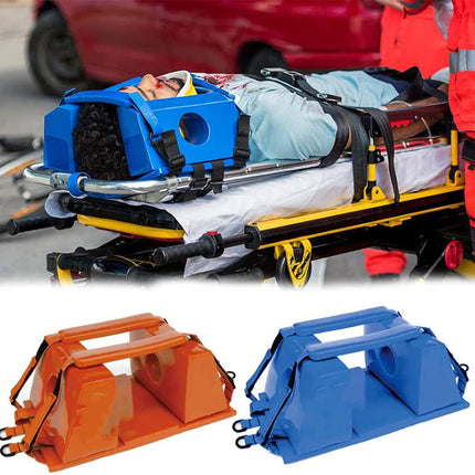 KLYDBMYT Head Immobilizer, Head Holder for Emergency Stretcher, Patient Transport Stretcher First Aid X-ray Head Holder with Adjustable Straps for Emergency