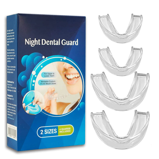 Wewell Mouth Guard for Teeth Grinding, Protects Tooth Enamel, Improves Sleep Quality, 4 Moldable Mouthpieces for Teeth Grinding and Sleeping, Eliminates Bruxism and Teeth Grinding – 2 Sizes