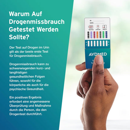 5 x AYDMED 7-in-1 Rapid Drug Test | Drug Test for Self-Test Urine Screening | Drug tests for the detection of cocaine, opiates, methadone, amphetamines, cannabis, ecstasy, and benzodiazepines