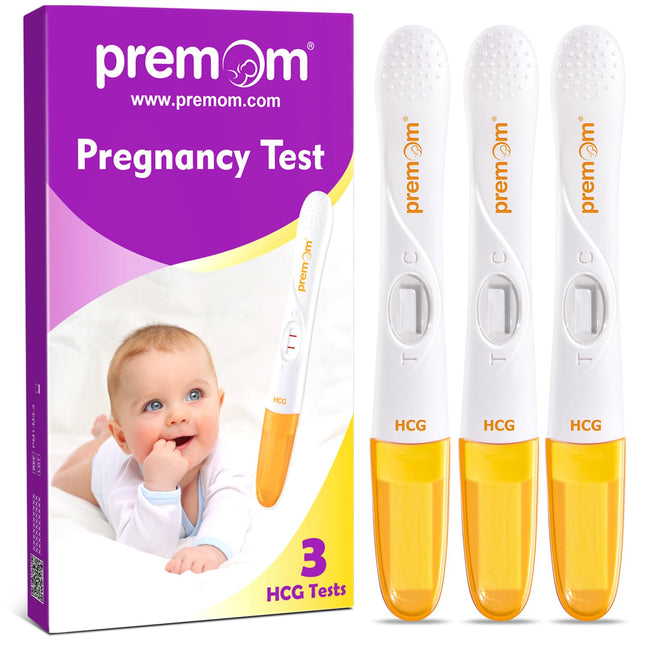 Premom 3 x Pregnancy Test Early Test - Early Pregnancy Test HCG Pregnancy Test 10mIU/ml with APP, Ultra Early Test (3HCG Test)