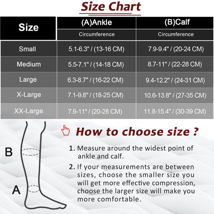 Ailaka Compression Socks for Men and Women, 20-30 mmHg Medical Knee High Socks, Open Toe Socks for Varicose Veins, Edema, Recovery, Pregnant Women, Nurse