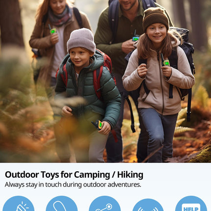 Inspireyes Walkie Talkie Kids Rechargeable, 48 Hours Working Time, 8 Channels 2-Way Radio, Gifts for Boys Girls, Outdoor Hiking Camping, 3-12 Year Old Toy