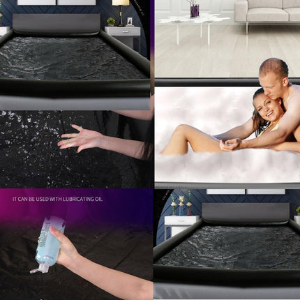 Lotion Swimming Pool Waterproof Inflatable Bed Air Bed Sheet Pool SM Bondage PVC Sheet Squirting Oil Spa Massage (189cm*161cm)