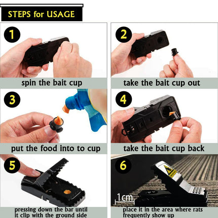 Mousetrap, set of 6 professional mousetrap snap trap rat trap, reusable mouse trap professional in home and garden