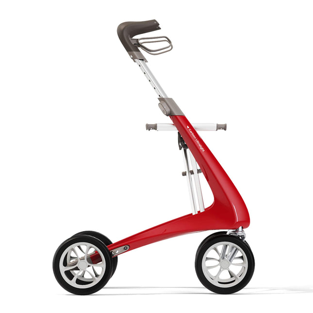 byACRE Carbon Ultralight Rollator - World's lightest carbon rollator - only 4.8 kg (Strawberry Red, Comfort)