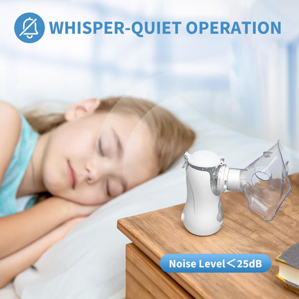 FEELLIFE Inhaler for Children and Babies, Inhaler for Adults and Children, Nebulizer Inhaler for Children, Nebulizer Inhaler Quieter Under 25 dB, Portable Inhaler Effective for Respiratory Diseases