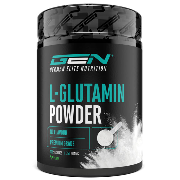 L-Glutamine Powder - 750 g - Premium: Pure &amp; ultrafine L-Glutamine - 100% micronized L-Glutamine amino acid - Unflavored Neutral - Laboratory tested - High dosage - Vegan