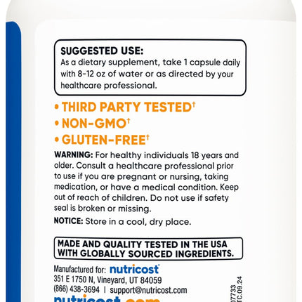 Nutricost L-Theanine 200mg, 120 Capsules, Double Strength - Non-GMO, Gluten-Free