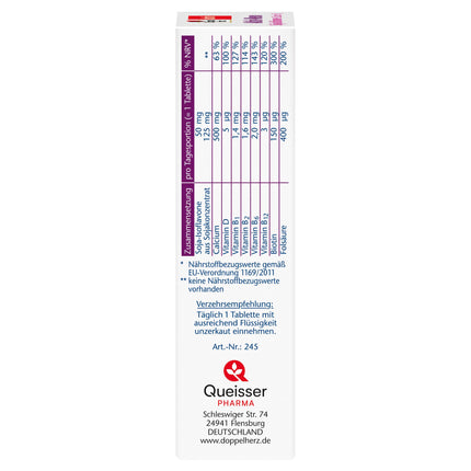 Doppelherz Aktiv-Meno - For women in menopause - With plant-based soy isoflavones, calcium, and vitamin D3 - 30 tablets