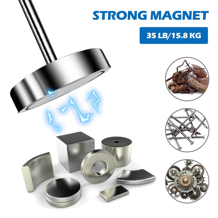 Magnet Pick Up Tool, Extendable Magnetic Lifter Magnetic Bar Gripper 22cm to 103.5cm, Telescopic Magnetic Bar, Flexible Magnet Telescopic Bar Stainless Steel for Picking Up Small Parts Keys
