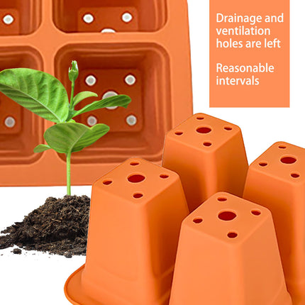 JasCherry 5 Pack Silicone Seedling Starter Trays Reusable, Indoor Greenhouse Propagation Trays, Cell Greenhouse Propagation Set, Mini Propagator for Seedling Plant
