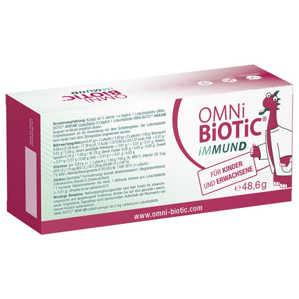 OMNi BiOTiC iMMUND | 60 Lozenges | 1 bacterial strain | 1 billion germs per lozenge | Vitamin D | Vegetarian | Sugar-free | For daily use | For adults and children