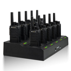 Retevis NR610 Two-Way Radio, Walkie Talkie with Intelligent AI Noise Cancellation, 10-in-1 Charger, Efficient Charging, Two-Way Power Supply, Two-Way Radio for School, Factory (10 PCS, Black)