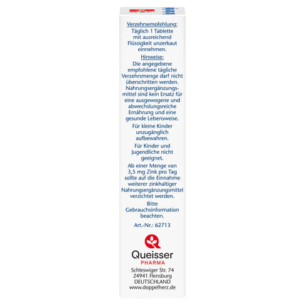 Doppelherz Skin + Hair + Nails - 13 Nutrients - With zinc &amp; biotin to contribute to the maintenance of normal skin, hair, and nails - 30 tablets