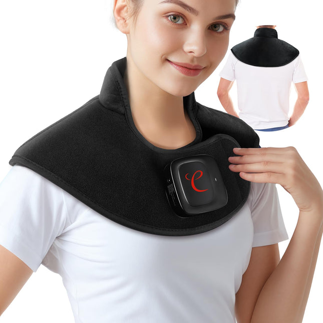 Comfytemp wireless weighted heating pad for neck and shoulder with 36Wh battery, 1.1 kg neck warmer and shoulder warmer with 3 temperature settings, 52x25 cm heat pad with automatic shut-off