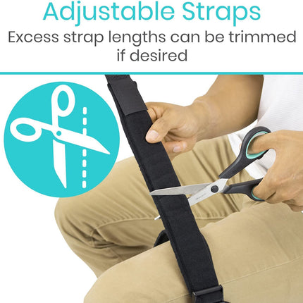 Vive Thigh Lifter Strap (2-Pack) - Pull-Up Assistance Band - Medical Device Padded Wrist Tool for Leg Movements - Transfer Device for Limited Mobility, Knee Recovery - for