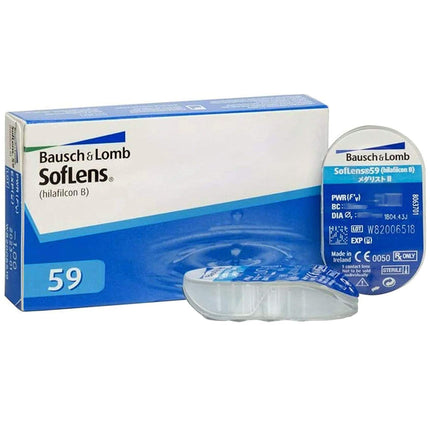 Bausch + Lomb SofLens 59 monthly lenses, spherical contact lenses, soft, 6 pieces BC 8.6 mm / DIA 14.2 / -3.5 diopters