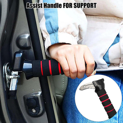 2 pieces mobility aid for car, entry aid, exit aid, grab handle, car belt cutter and window breaker, door handle for the elderly, car handle, ideal for seniors and disabled people