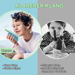 Walkie Talkie Kids, Bakoherp Walkie Talkie Rechargeable for 3-12 Year Old Children, Children's Radio Rechargeable with 8 Channels, LED Flashlight, VOX Function for Adventure, Camping, Hiking