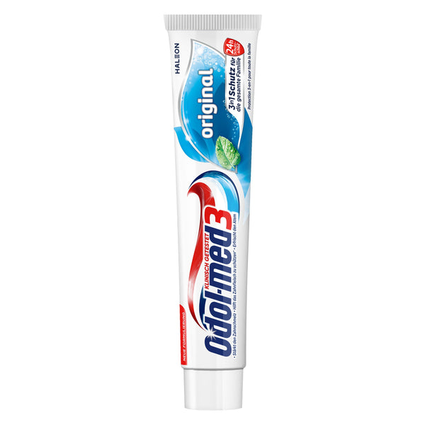 Odol-med3 Toothpaste, Original, with 3-in-1 protection for strong teeth, healthy gums** and fresh breath, 75 ml toothpaste