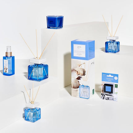 ipuro - Essentials Room Fragrance Sunny BEACHTIME 100ml | Room freshener with grapefruit, lemon &amp; white musk fragrance aroma | Diffuser with sticks | Air freshener for the home
