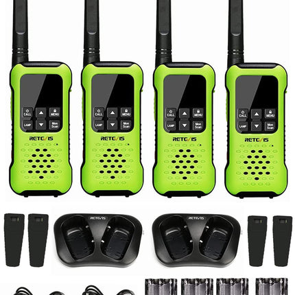 Retevis RT649P Walkie Talkie Waterproof, Floating Walkie Talkie IP67, 1200 mAh Rechargeable PMR Radio, SOS Alarm Walkie Talkie Set of 4 for Kayaking, Surfing, Fishing (4 Pack)