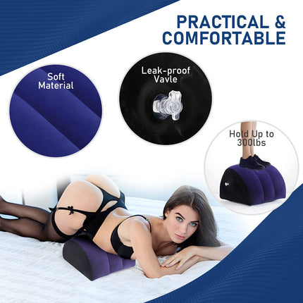 Aprobdsm Sex Pillow Lumbar Pillow Sex Toys with Hole for Couples Sex Women G Spot Position Pillow Multifunctional Inflatable Pillow Sex Travel Pillow Bedroom Sex Furniture for Couples Women