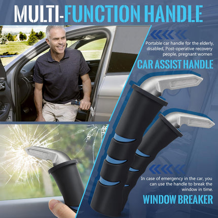 Milifox car exit aid, 2 pieces car assistant support handle for seniors, entry aid car handle for getting out, support handle easy exit exit aid for seniors