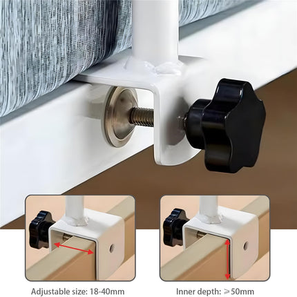 BOHJPIS Bed rails for the elderly, bed rails for older adults to attach, fall prevention at the bed, bed guard rail, suitable for pregnant women, children, disabled people, fall protection bed (white)