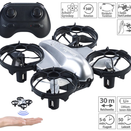 Simulus children's drone: mini quadcopter, remote control, gesture control, obstacle sensors (drone for children, remote-controlled toy, remote controls)