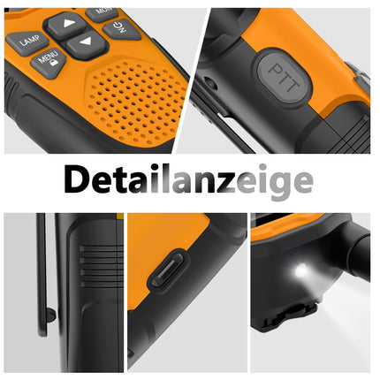 Set of 3, NXGKET Walkie Talkies Rechargeable for Adults and Children, Long Range 5km Walkie Talkie with Li-ion Battery, VOX Flashlight for Outdoors, Camping, Hiking