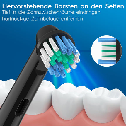 12 Replacement Brush Heads for OralB Vitality Pro, Genius X, Pro Pro Series 3 Plus, Pro 3 Electric Toothbrush, Toothbrush Head Compatible with Braun OralB, Precision Replacement Brush Heads Black by HSYTEK