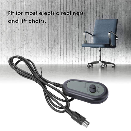 Estink Switch Hand Control, 2-Button 5-Pin 4-Wire Remote Control for TV Chairs, Electric Recliner Sofa Lift, for Electric Recliners and Lift Chairs (5A)
