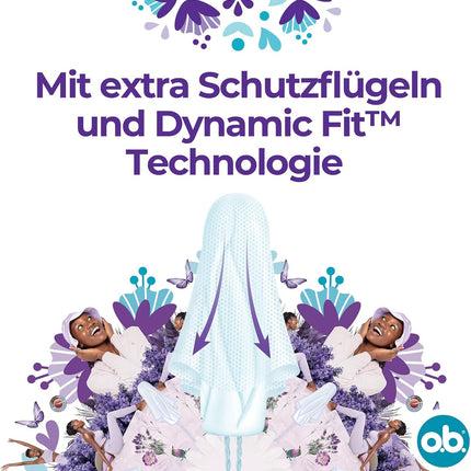 whether ExtraProtect Super + Comfort (36 pieces), tampons for very heavy days, Dynamic Fit technology &amp; extra protective wings for up to 100% leakage protection during your period