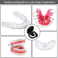 Pack of 2 braces boxes, denture boxes, glitter retainer boxes, dental splint boxes, retainer cases, denture boxes, for storing braces or dental splints (black and white)