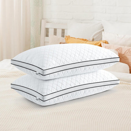 Slybear pillow 40x80 cm set of 2, orthopedic side sleeper pillow with premium filling, breathable neck pillow, sleeping, sitting, bed, sofa pillow for allergy sufferers, soft and supportive, washable