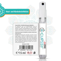 Disinfectant I Travel Disinfectant for Hands I Travel Gadgets I Disinfectant Skin I Hand Disinfection 99% Anti Bacteria + Leakage I Refillable + Gentle I Cupssy AirStick 3 X