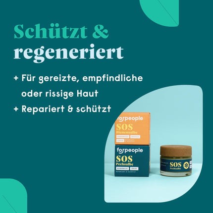 forpeople Pitch Ointment 50ml · Organic resin ointment with larch resin for face &amp; body · Bee ointment against blackheads &amp; large pores · Cream with beeswax · Active against pain · Propolis wound and healing ointment