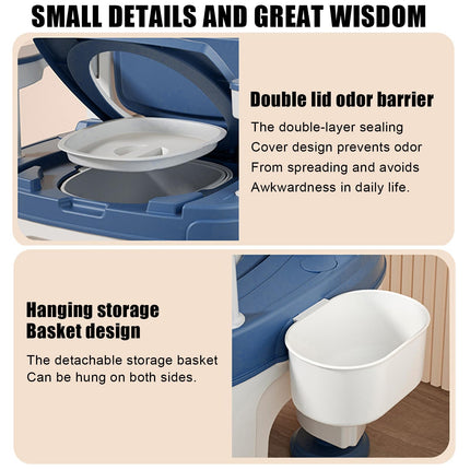 cadciehe bedside commode, portable toilet, toilet chair with handles, height adjustable, mobile portable toilet, adult potty chair, load 400 kg, for seniors, disabilities, elderly