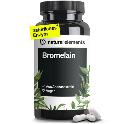 Bromelain - 400 mg (2000 FIP) - 90 gastro-resistant capsules - Natural pineapple extract - Laboratory-tested, high-dose, and produced in Germany