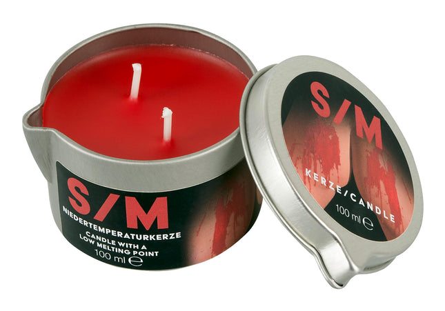 You2Toys S/M Candle Red Jar 100ml - Low-temperature candle for him and her, erotic wax games, for massages and S&amp;M games