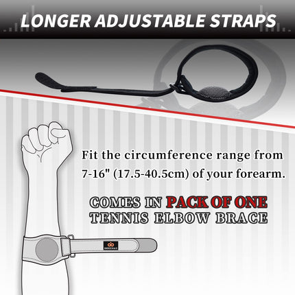 INDEEMAX 1 Pack Elbow Brace Men Women, Compression Bandage with EVA Lining, Adjustable Elbow Brace for Sports, Tendonitis, Arthritis, Relieves Pain from Tennis Elbow and Golfer's Elbow