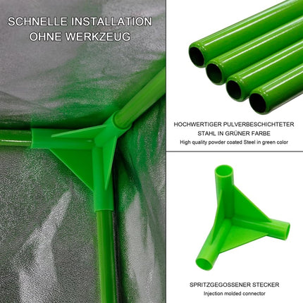 Mucola Grow Tent 40x40x160 cm Set with 3-in-1 Measuring Device | Grow Tent for Hydroponics for Plant Cultivation | Light- and Waterproof | Indoor Grow Tent with Reflective Inner Film | Indoor Greenhouse