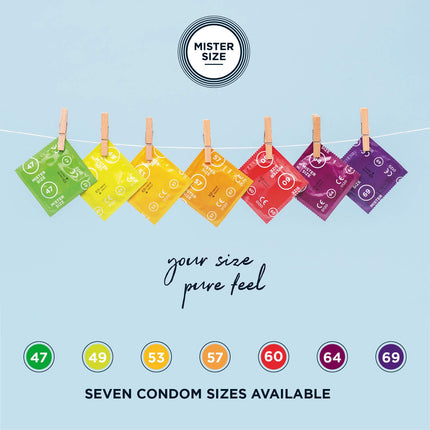 MISTER SIZE condoms, ultra-soft, 64mm, pack of 10/extra thin, extra fine, extra moist/made from 100% natural rubber latex in your size XXL/natural feeling, pack of 10