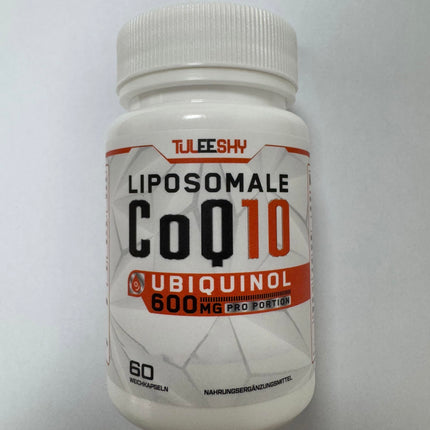 Liposomal CoQ10 Ubiquinol, high dose 600 mg per serving, 300 mg per capsule, active form of coenzyme Q10, daily dose 2 capsules, 60 mini-softgels (pack of 1)