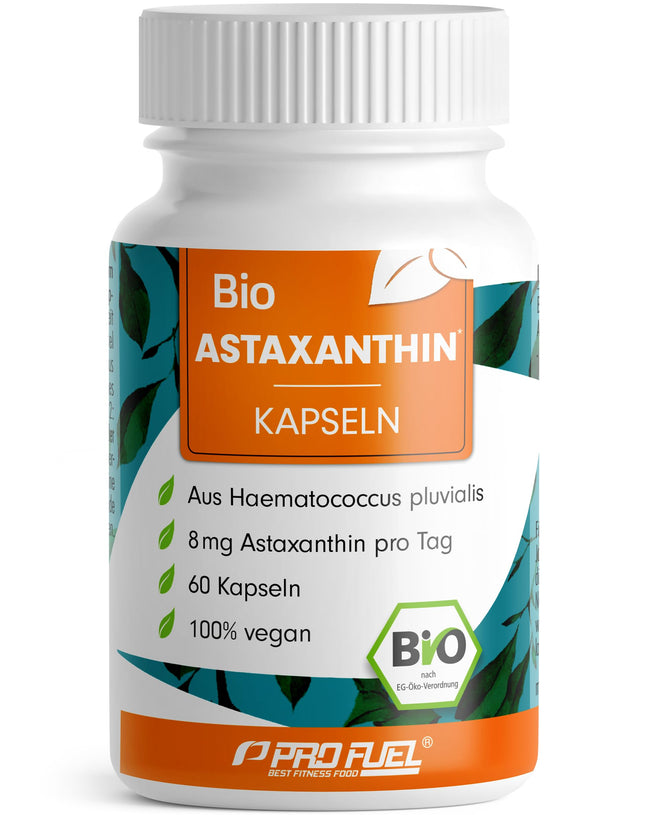ORGANIC Astaxanthin capsules 60x - Astaxanthin high dose &amp; organic - 8 mg Astaxanthin per capsule - Algamo® Premium Astaxanthin from the blood rain algae (Haematococcus pluvialis) - laboratory tested with certificate