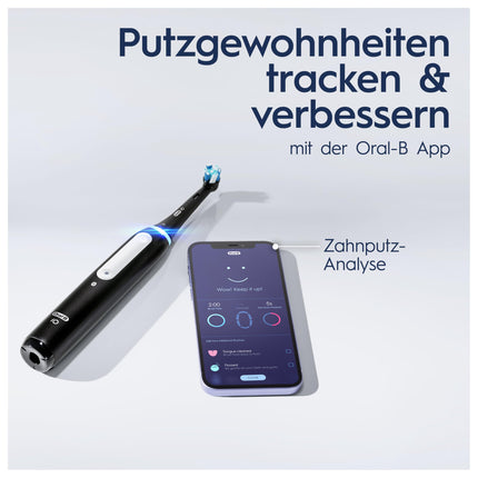 Oral-B iO Series 4 Plus Edition Electric Toothbrush, PLUS 3 Brush Heads, 4 Brushing Modes, Travel Case, Designed by Braun, Matte Black