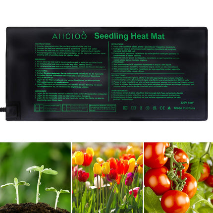 AIICIOO Heating Mat with Thermostat Seedling Heating Mats Heat Mat Plants Indoor Greenhouse for Seed Germination Plants Terrarium Warming Cultivation Heating Mat 10x20 inch 18W