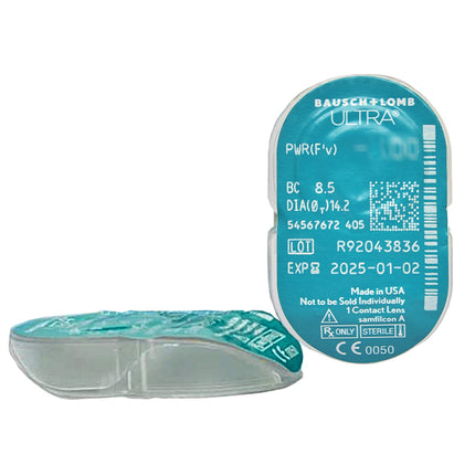 Bausch + Lomb Ultra, spherical premium monthly contact lenses, soft contact lenses, 6 pieces BC 8.5 mm / DIA 14.2 / -1.50 diopters